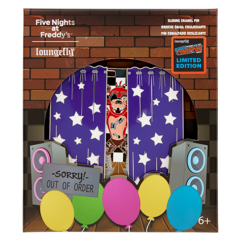 NYCC Limited Edition Five Nights At Freddy's Foxy 3" Collector Box Sliding Pin