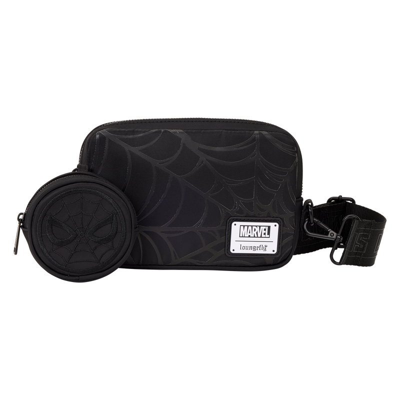 Spider-Man Black & White Suit Sling Crossbody Bag with Coin Bag