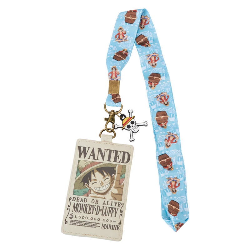 One Piece 25th Anniversary Luffy Wanted Poster Lanyard with Card Holder