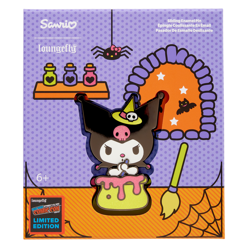 NYCC Limited Edition Sanrio Kuromi 3" Collector Box Sliding Pin