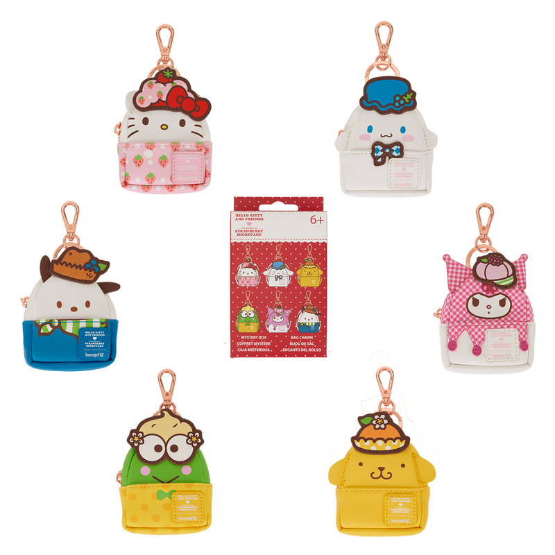 Sanrio Hello Kitty & Friends x Strawberry Shortcake Cosplay Mini Backpack Keychain Charm