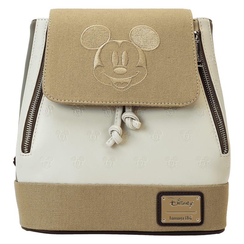 Mickey & Friends Canvas All-Over Print Drawstring Bucket Mini Backpack