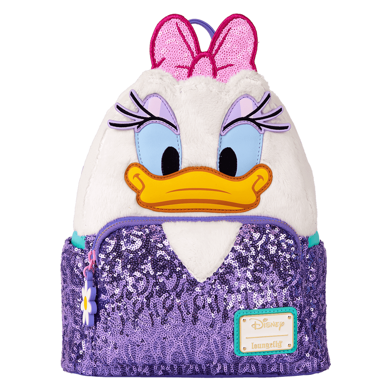 Daisy Duck 85th Anniversary Sequin Plush Cosplay Mini Backpack