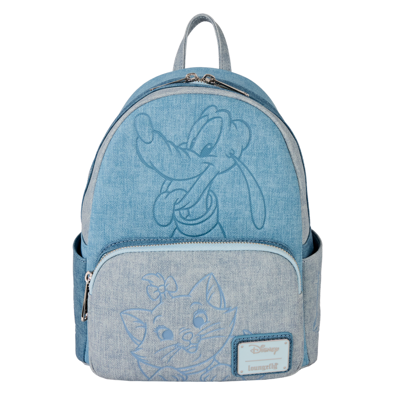 Disney Dogs & Cats Faux Denim Mini Backpack