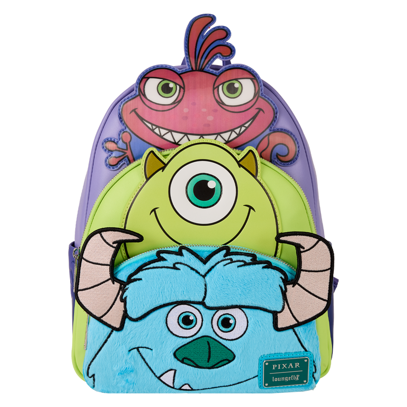 Monsters, Inc. Sulley, Mike, & Randall Triple Pocket Mini Backpack