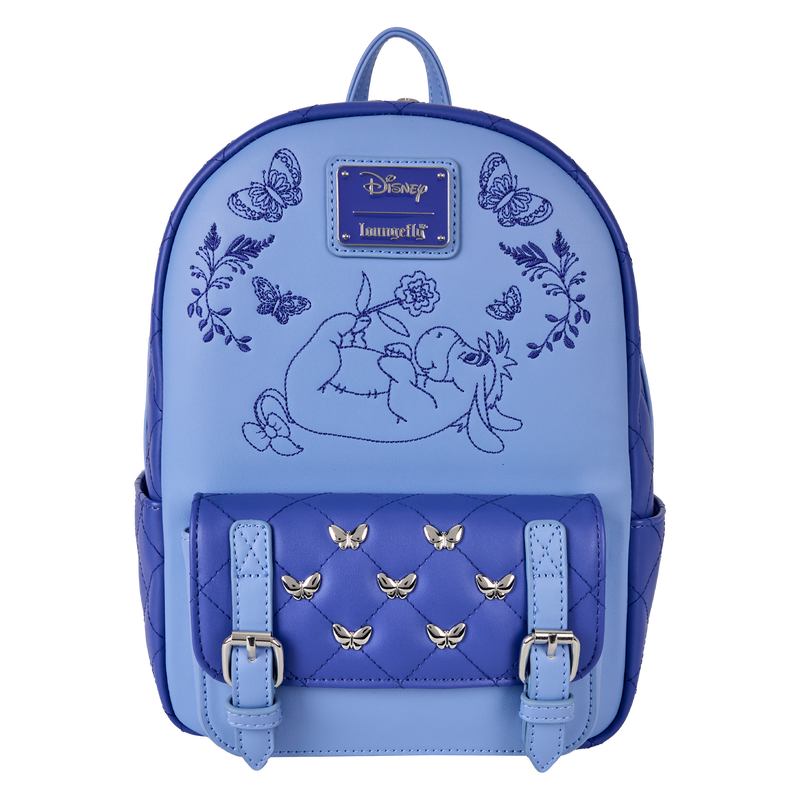 Winnie The Pooh Floral Eeyore Quilted Texture Mini Backpack