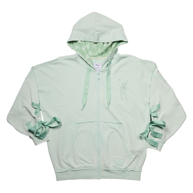 Peter Pan Tinker Bell Ribbon Unisex Zip Up Hoodie