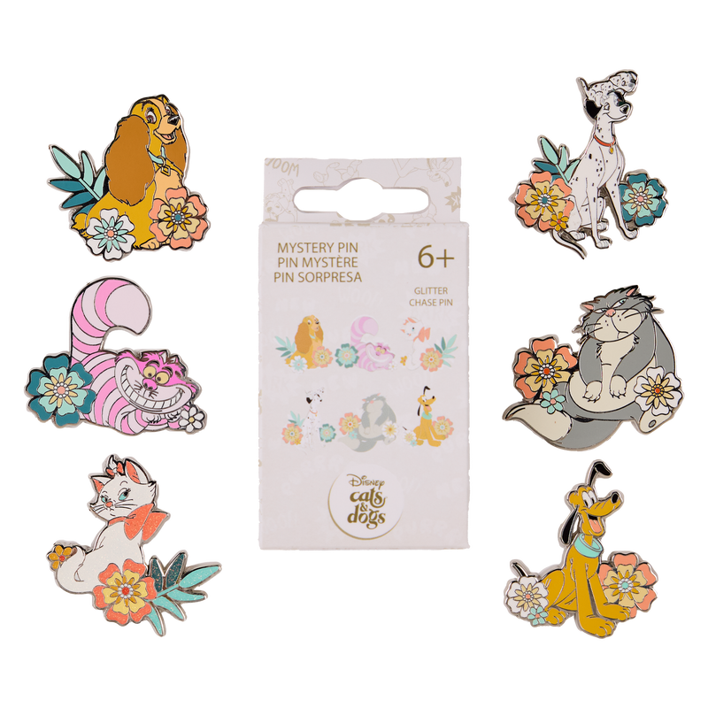 Disney Dogs & Cats Floral Mystery Box Pin