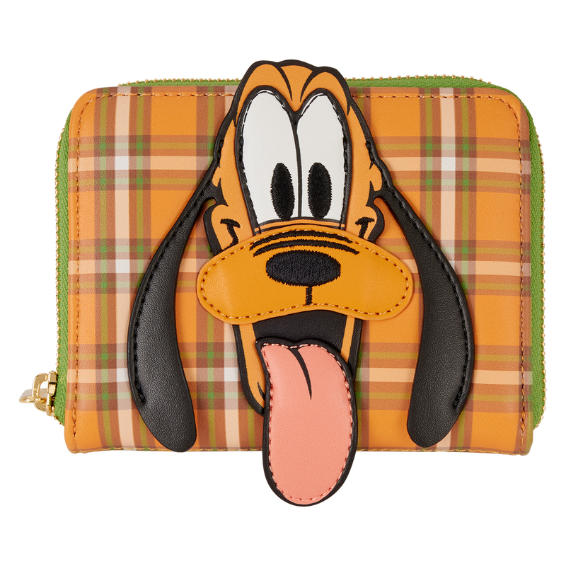 Pluto 95th Anniversary Plaid Zip Around Wallet